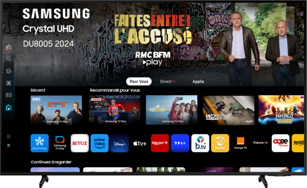 Tv Led 43"/108 Cm Samsung Tu43Du8005 Auchan SOLDES : jusqu'à -70% !