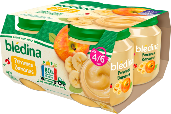 Pots Fruits Pommes Bananes Bledina 