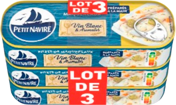 Filets De Maquereaux Vin Blanc Aromates Petit Navire
