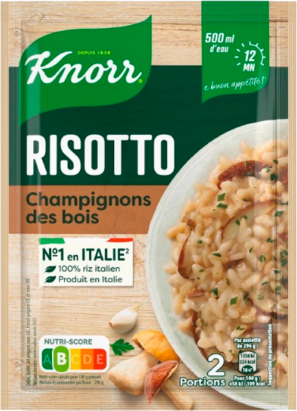 Plat Cuisiné Risotto Aux Champignons Des Bois 12' Knorr