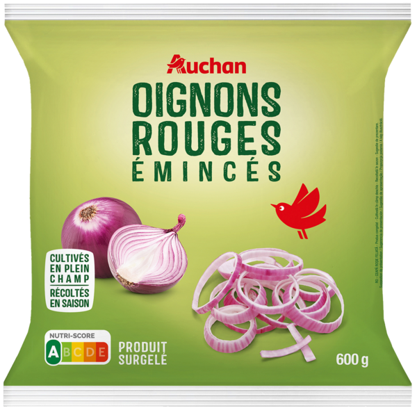 Oignons Rouges Émincés Surgelés Auchan