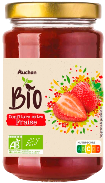 Confiture Extra Fraise Auchan Bio