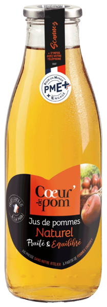 Pur Jus De Pomme Naturel Coeur De Pom