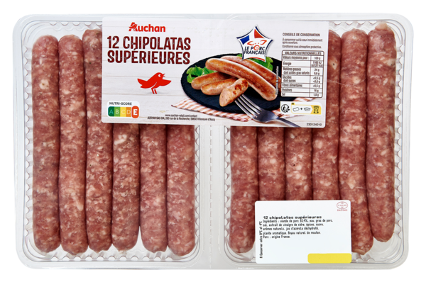 12 Chipolatas Supérieures Auchan