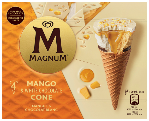 Cone Glacé Mangue Et Chocolat Blanc Magnum