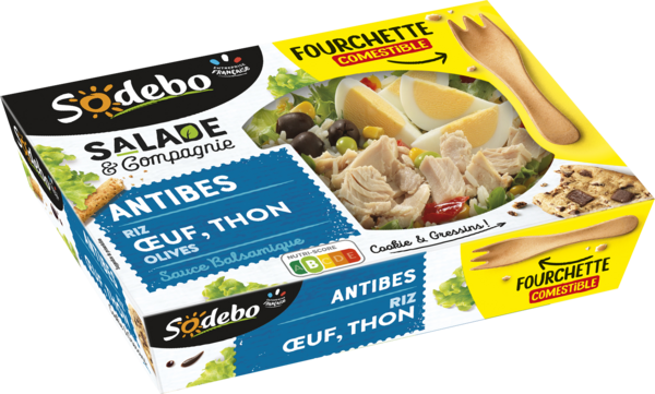 Salade Antibes Thon Riz Oeuf Crudités Sodebo