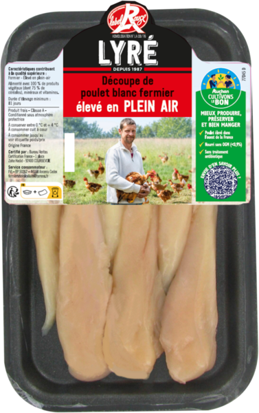 Aiguillettes De Poulet Fermier Lyré Label Rouge Filière Auchan "Cultivons Le Bon" Auchan Remises en beauté