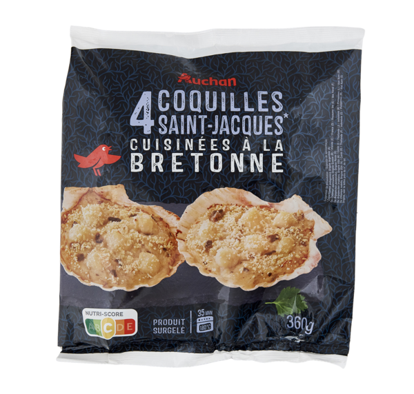 Coquilles St Jacques À La Bretonne Surgelées Auchan