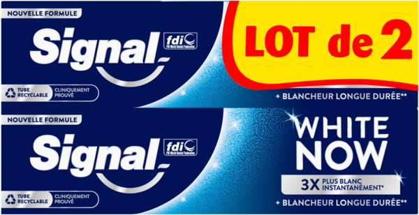 Dentifrice Signal White Now Auchan Remises en beauté