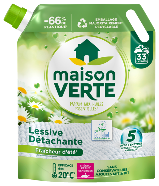 Lessive Liquide Détachante Fraîcheur D'eté Maison Verte