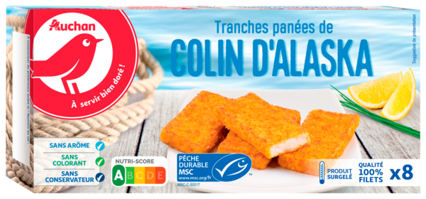 Tranches Panées De Colin D'alaska Surgelées Auchan Auchan Remises en beauté