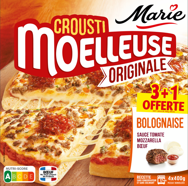 Pizza Crousti Moelleuse Originale Bolognaise Surgelée Marie