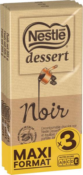 Tablettes Nestle Dessert Noir 