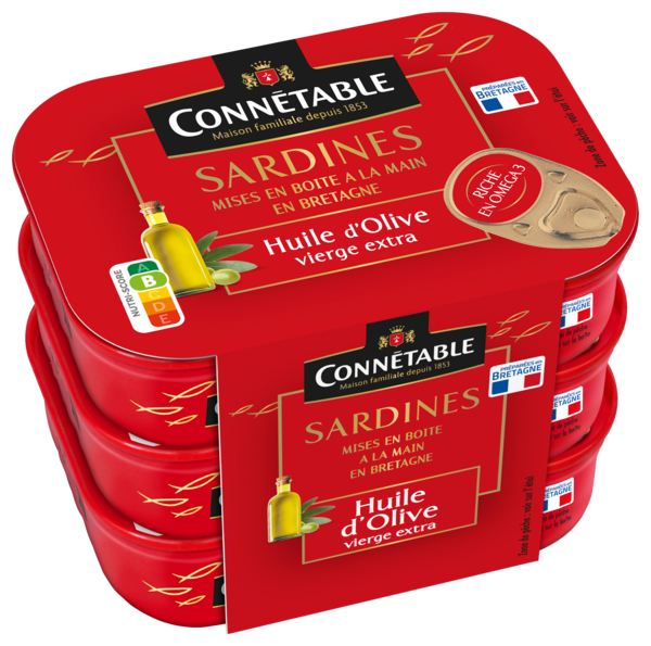 Sardines À L'huile D'olive Vierge Extra Connétable