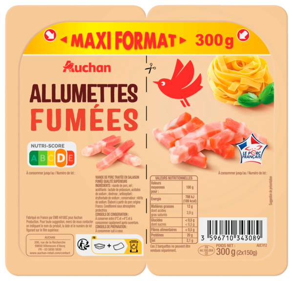 Allumettes Auchan