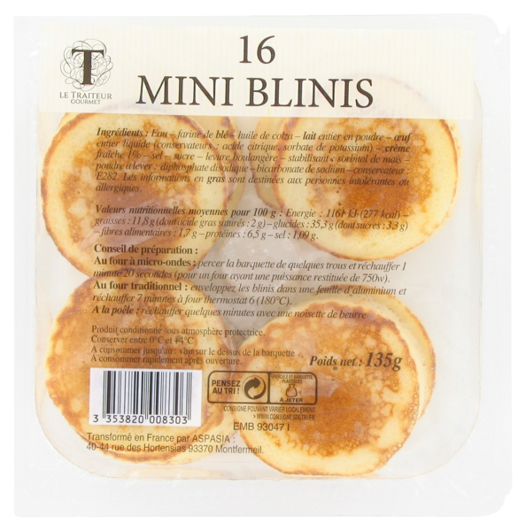 Mini Blinis Traiteur Gourmet