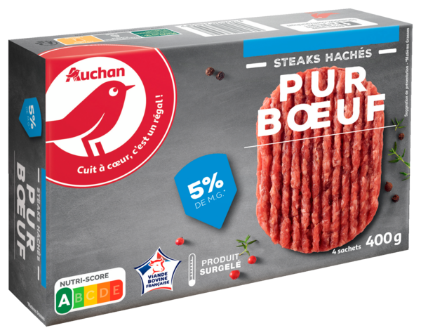 Steaks Hachés Pur Boeuf Surgelés Auchan