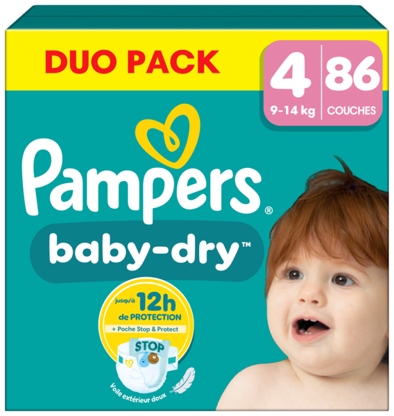 Couche Pampers Baby Dry Duo Pack