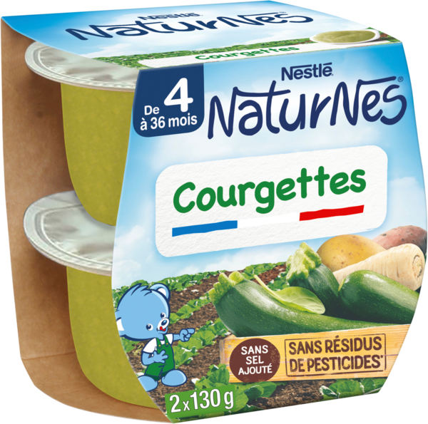Plat Bébé Courgettes Naturnes
