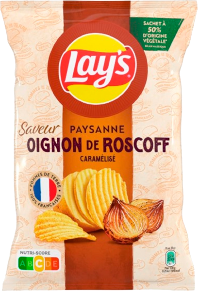 Chips Paysanne Saveur Oignons De Roscoff Caramélisé Lay's 