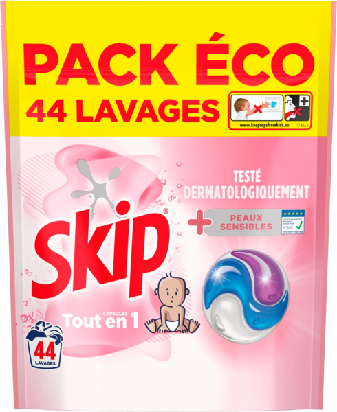 Lessive Capsule Tout En 1 Skip Auchan L'apéro, ça n'a pas de prix. Ou un tout petit.