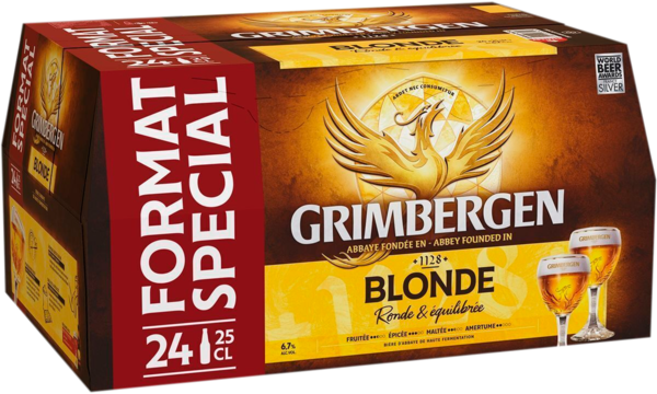 Bière Blonde Grimbergen Auchan L'apéro, ça n'a pas de prix. Ou un tout petit.