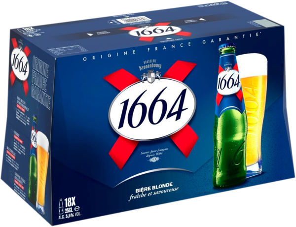 Bière Blonde 1664 Auchan L'apéro, ça n'a pas de prix. Ou un tout petit.