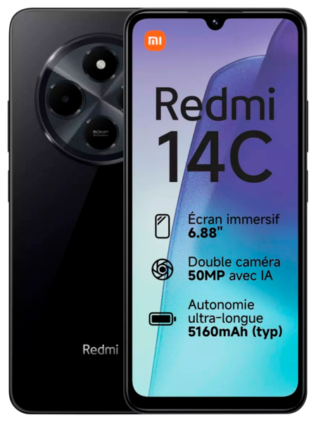 Smartphone Xiaomi Redmi 14C 4G 4/128Go Auchan L'apéro, ça n'a pas de prix. Ou un tout petit.