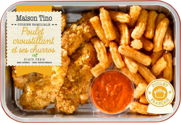 Poulet Croustillant Et Churros De Pommes De Terre