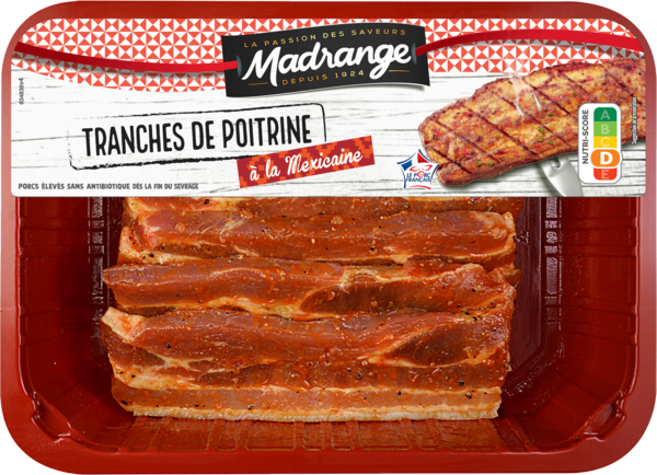 5 Tranches De Poitrine De Porc Madrange