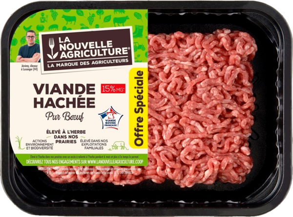 Viande Hachée Pur Bœuf La Nouvelle Agriculture Auchan C'est bon de rentrer moins cher