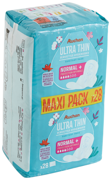 Serviettes Ultra Fines Normal + Auchan Auchan C'est bon de rentrer moins cher