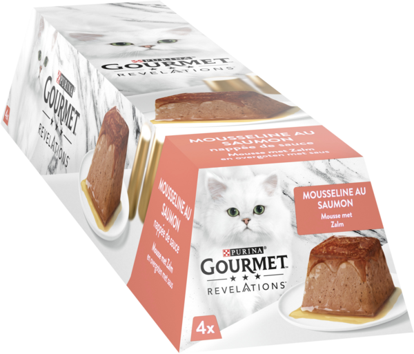 Mousseline Au Saumon Pour Chat Purina Gourmet Révélations Auchan C'est bon de rentrer moins cher