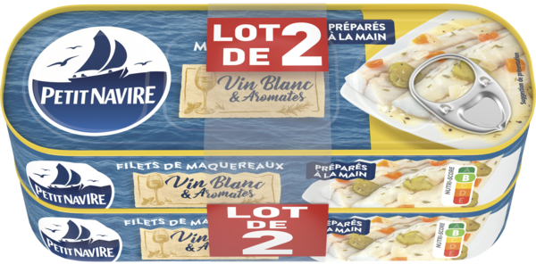 Filets De Maquereaux Au Vin Blanc Sans Aromes Ajoutés Petit Navire Auchan C'est bon de rentrer moins cher