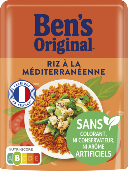 Riz Micro-Ondes Express À La Méditerranéenne Ben's Original Auchan C'est bon de rentrer moins cher