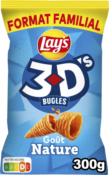 Biscuits Soufflés 3D's Goût Nature Lay's Auchan C'est bon de rentrer moins cher