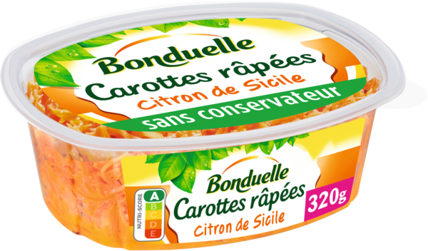 Salade Carottes Râpées Citron De Sicile Bonduelle Auchan C'est bon de rentrer moins cher