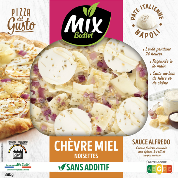 Pizza Gusto Chèvre Miel Noisettes Mix Buffet