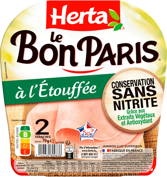 68% D'économie Sur Le 2Ème Au Choix Sur La Gamme Jambon Le Bon Paris Sans Nitrite Herta