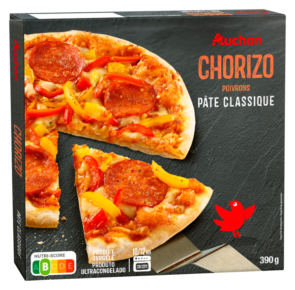 Pizza Chorizo Poivrons Surgelée Auchan Auchan C'est bon de rentrer moins cher