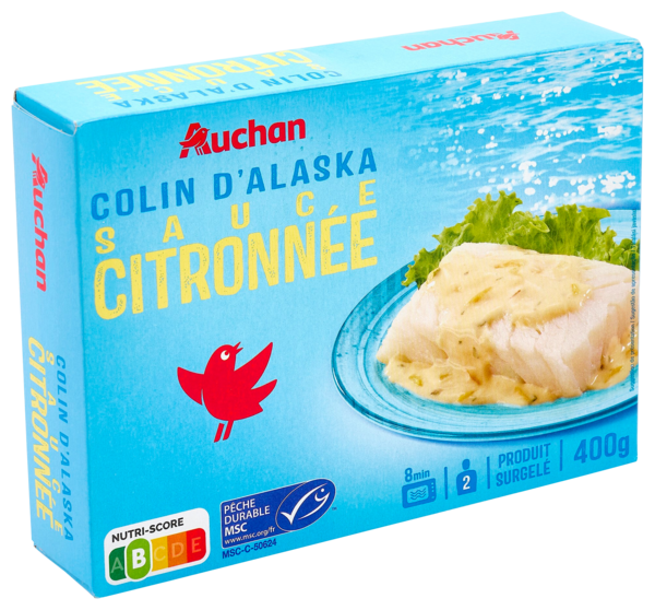 Colin D'alaska Sauce Citronnée Surgelé Auchan Auchan C'est bon de rentrer moins cher