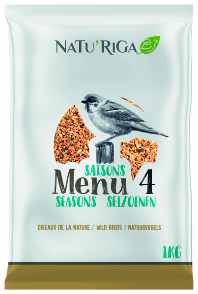Menu 4 Saison Graines Et Céréales Pour Oiseaux Natu'riga
