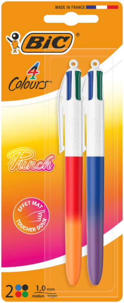 Lot De 2 Stylos 4 Couleurs Bic Pastel Auchan C'est bon de rentrer moins cher