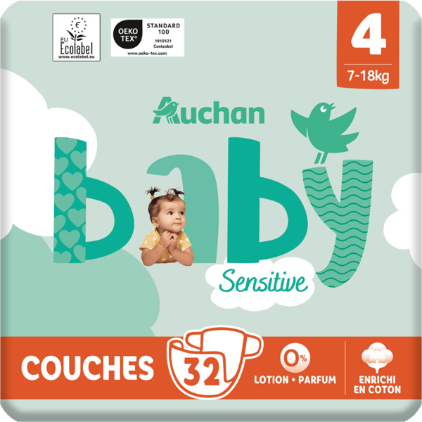 Couches Sensitive Auchan Baby Auchan Les prix bas qui font du bien au quotidien