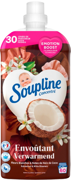 Adoucissant Liquide Concentré Fraîcheur Parfumé Fleurs Blanches Et Noix De Coco Soupline Auchan Les prix bas qui font du bien au quotidien