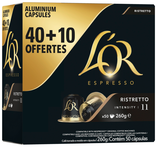 Café En Capsules Espresso Ristretto L'or Auchan Les prix bas qui font du bien au quotidien