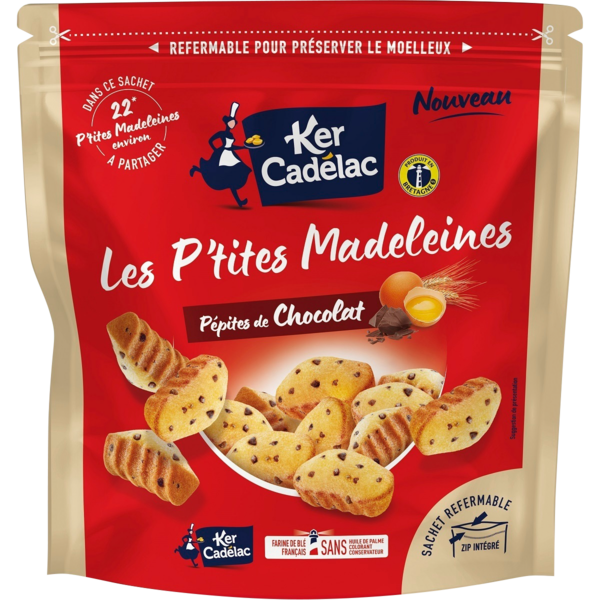 P'tites Madeleines Pépites De Chocolat Ker Cadelac
