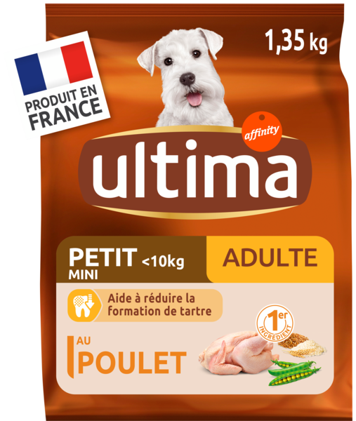 Croquettes Au Poulet Réduction De Tartre Pour Petit Chien Adulte Ultima Auchan Les prix bas qui font du bien au quotidien