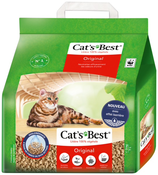 Litière 100% Végétale Originale Pour Chat Cat's Best Auchan Les prix bas qui font du bien au quotidien
