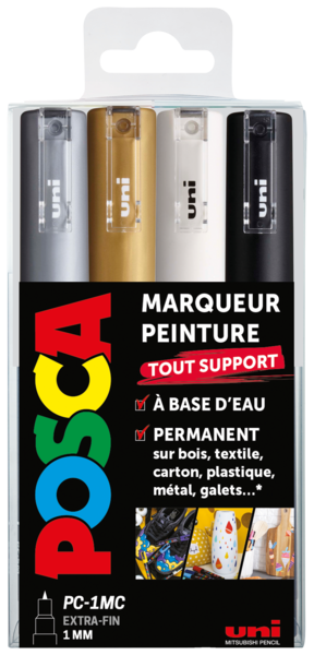Set 4 Marqueurs Posca Auchan Les prix bas qui font du bien au quotidien